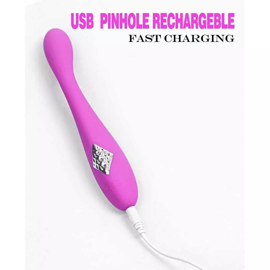 Alovegarden Clitoral G-Spot Powerful Rose Vibrator, Waterproof Dildo Clit Stimulator with 10 Vibration Modes, Softer and Flexibl