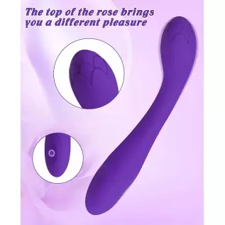 Alovegarden Clitoral G-Spot Powerful Rose Vibrator, Waterproof Dildo Clit Stimulator with 10 Vibration Modes, Softer and Flexibl