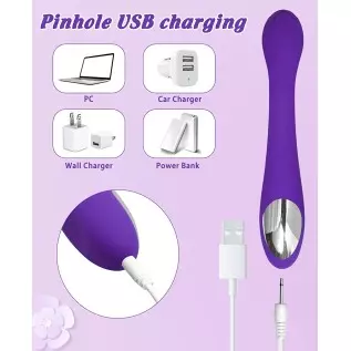 Alovegarden Clitoral G-Spot Powerful Rose Vibrator, Waterproof Dildo Clit Stimulator with 10 Vibration Modes, Softer and Flexibl