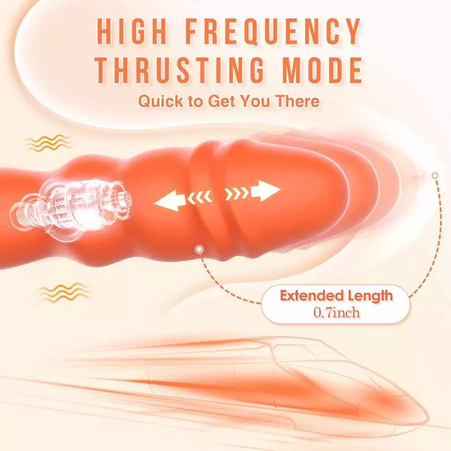 Adult Sex Toy Thrusting Dildo Vibrator - 2 in1 Upgrade Vibrator Dildos with 9 Thrusting 10 Vibrations Adult Toys for Clitoral An