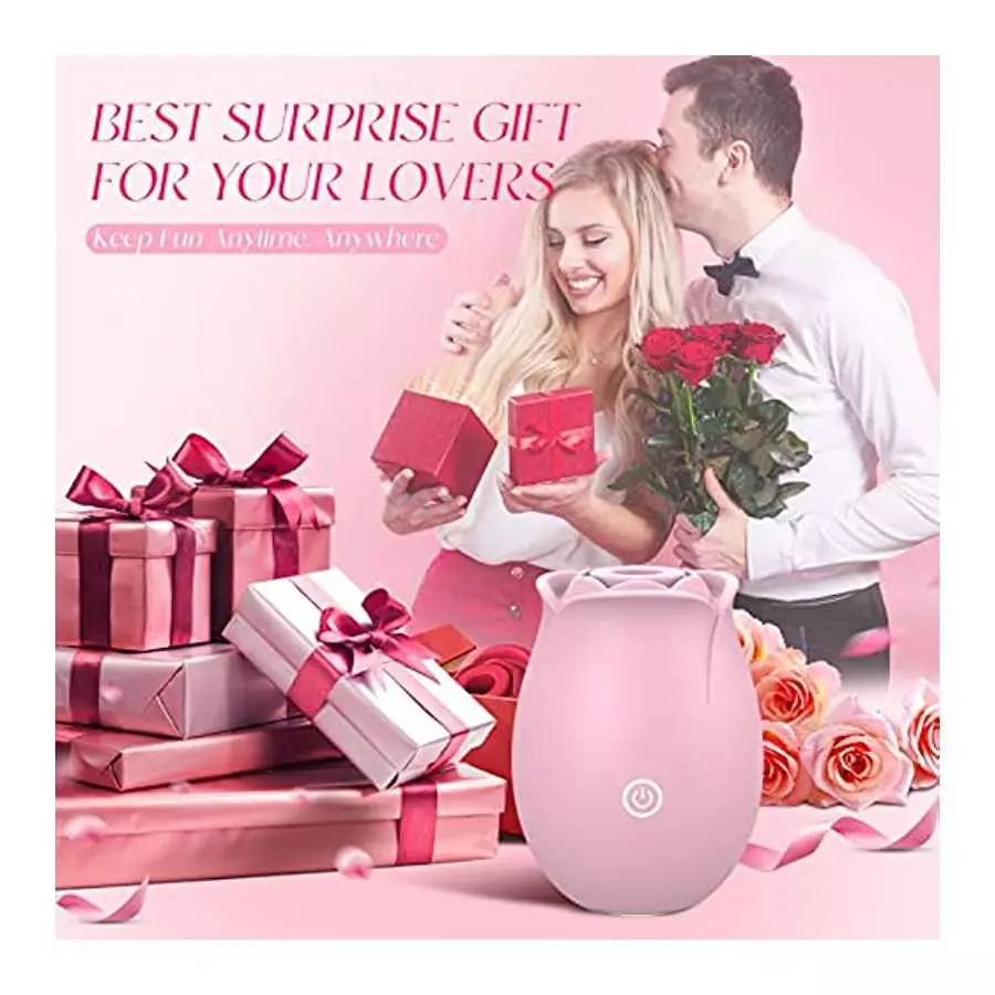 Rose Sex Vibrator Stimulator for Women, Rose Toy Vibrators for Women Adult Sex Toys & Games with 9 Sucking Licking and Vibrating