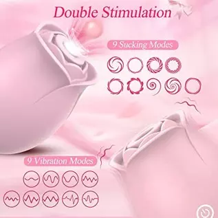Rose Sex Vibrator Stimulator for Women, Rose Toy Vibrators for Women Adult Sex Toys & Games with 9 Sucking Licking and Vibrating Rose Sex Vibrator Stimulator for Women, Rose Toy Vibrators for Women Adult Sex Toys & Games with 9 Sucking Licking and Vibrating