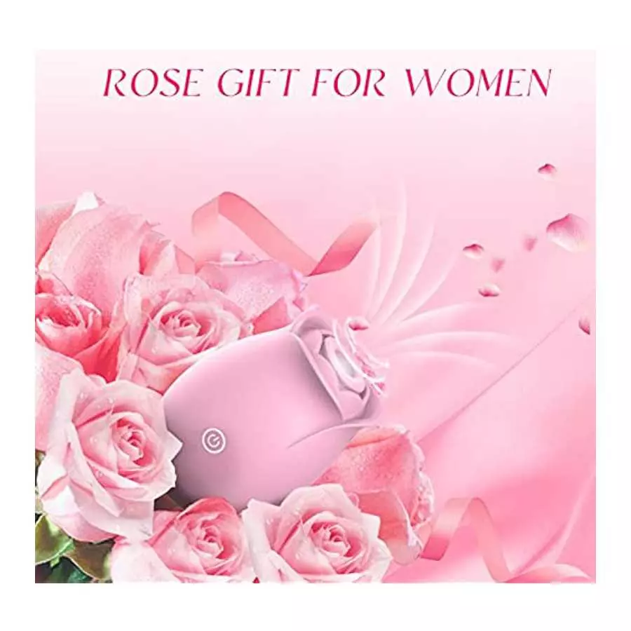 Rose Sex Vibrator Stimulator for Women, Rose Toy Vibrators for Women Adult Sex Toys & Games with 9 Sucking Licking and Vibrating