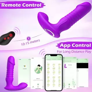 G Spot Thrusting Vibrator, FOBONO Wearable Adult Toys for Womens Sex Pleasure with 7 Thrusting & Vibrating Modes, App & Remote C