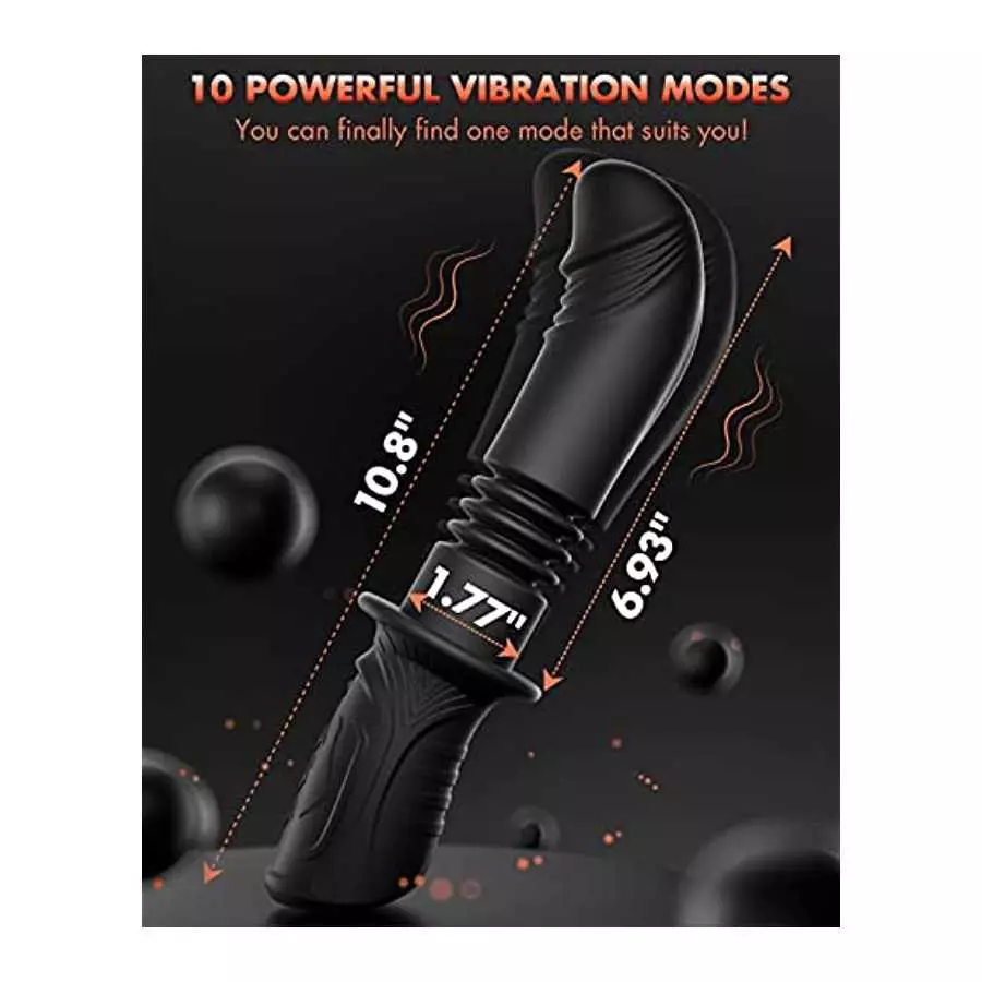 G Spot Vibrator Dildo - Soft Silicone Rose Sex Toys Vibrators with 10 Powerful Vibration & 3 Thrusting Modes Personal Massagers 