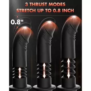 G Spot Vibrator Dildo - Soft Silicone Rose Sex Toys Vibrators with 10 Powerful Vibration & 3 Thrusting Modes Personal Massagers 