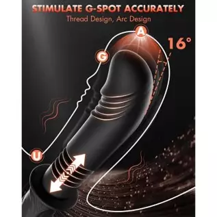 G Spot Vibrator Dildo - Soft Silicone Rose Sex Toys Vibrators with 10 Powerful Vibration & 3 Thrusting Modes Personal Massagers 