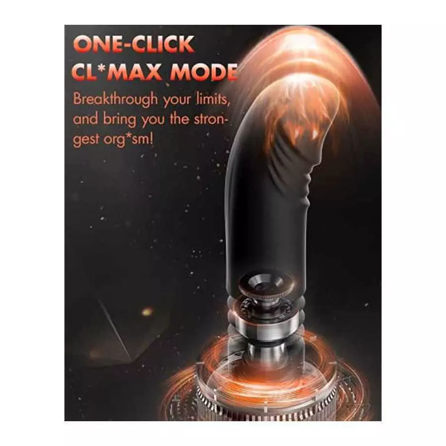 G Spot Vibrator Dildo - Soft Silicone Rose Sex Toys Vibrators with 10 Powerful Vibration & 3 Thrusting Modes Personal Massagers 