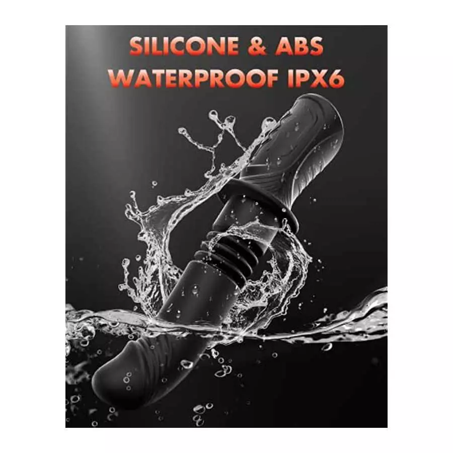 G Spot Vibrator Dildo - Soft Silicone Rose Sex Toys Vibrators with 10 Powerful Vibration & 3 Thrusting Modes Personal Massagers 