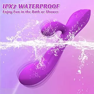 G Spot Rabbit Vibrator with Heating Function, Rose Adult Sex Toys for Clitoris G-spot Stimulation, Dildo Vibrators with 10 Power