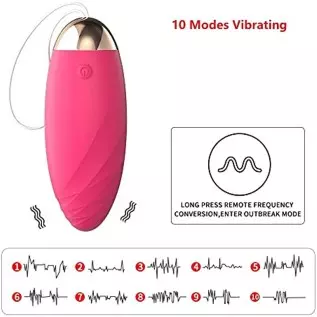 Bullet Vibrator Vaginal Vibrating Egg Remote Control for G-spot Clitoral Stimulation Soft Silicone 10 Vibration Modes Rechargeab