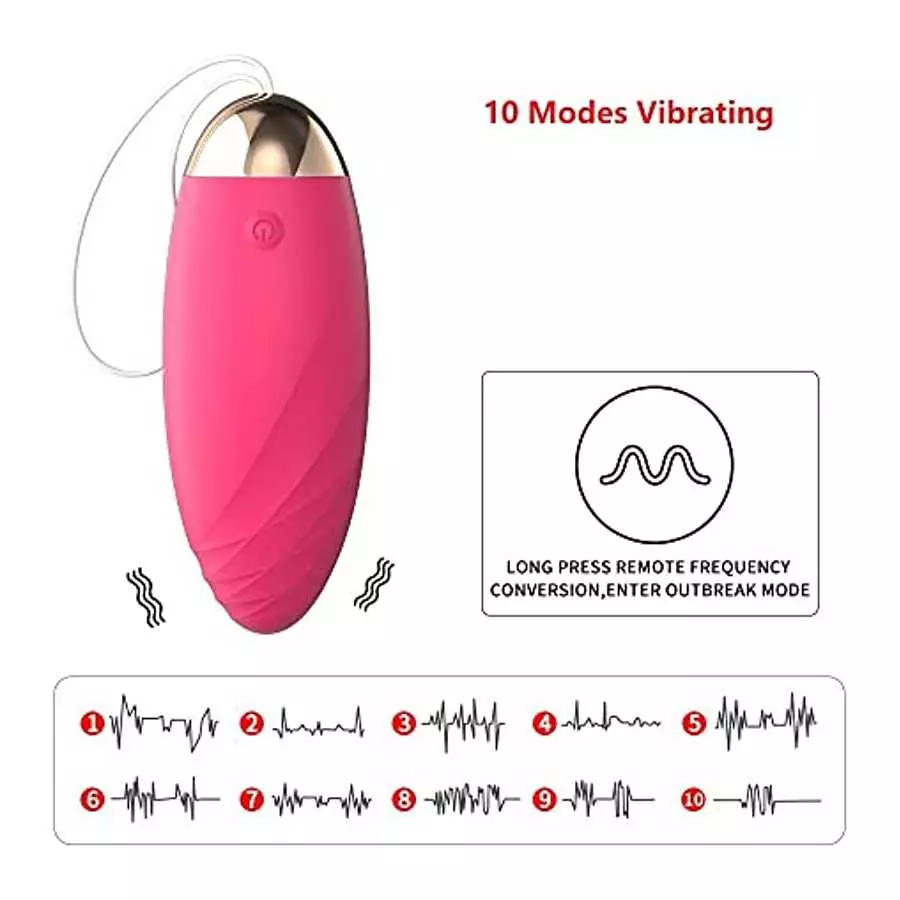 Bullet Vibrator Vaginal Vibrating Egg Remote Control for G-spot Clitoral Stimulation Soft Silicone 10 Vibration Modes Rechargeab