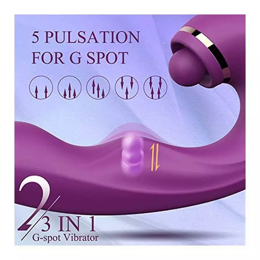 Adult Sex Toys Dildo Vibrator - 3in1 Women Sex Toys Thrusting G spot Vibrator with 10 Vibrating & Pulsating for Clitoral Nipple 