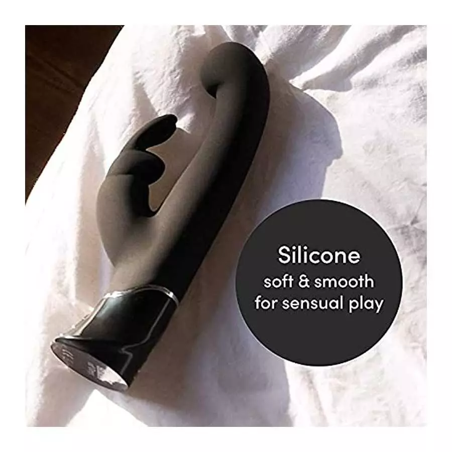 Fifty Shades of Grey Greedy Girl Rabbit Vibrator - 5.5 Inch Silicone G Spot Vibrator for Women - Dual Stimulation Adult Sex Toy 