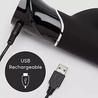 Fifty Shades of Grey Greedy Girl Rabbit Vibrator - 5.5 Inch Silicone G Spot Vibrator for Women - Dual Stimulation Adult Sex Toy 