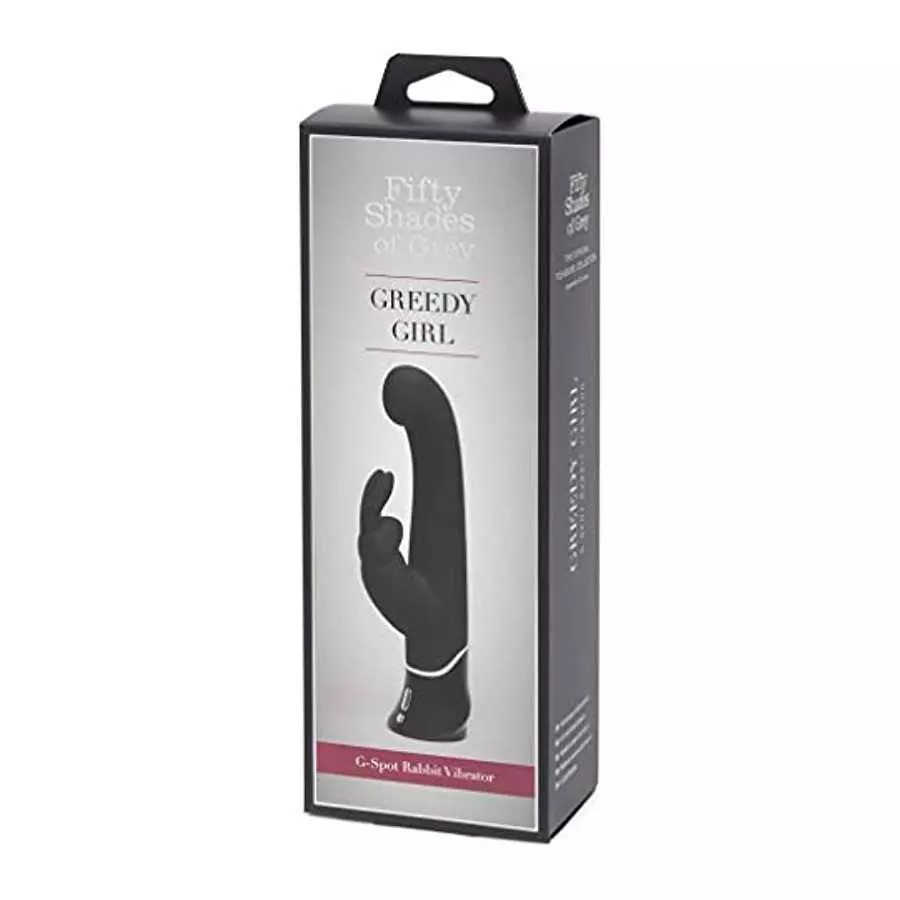 Fifty Shades of Grey Greedy Girl Rabbit Vibrator - 5.5 Inch Silicone G Spot Vibrator for Women - Dual Stimulation Adult Sex Toy 