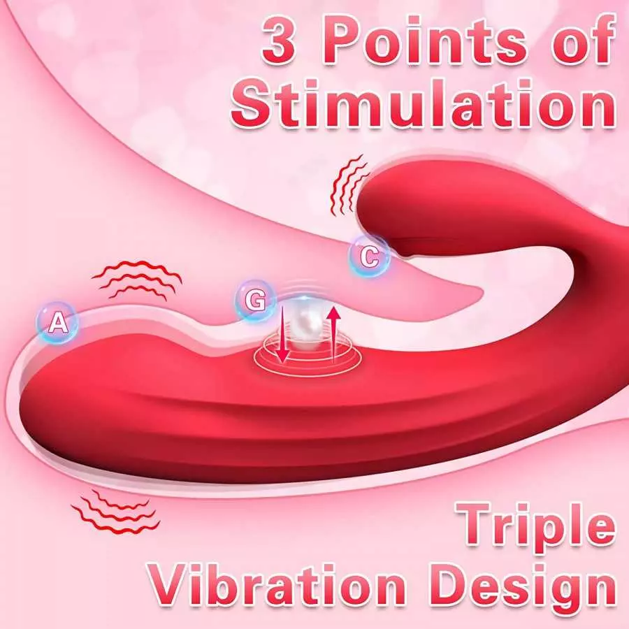 Rabbit G Spot Vibrators Sex Toys for Woman with 10 Vibration Modes Triple Stimulator Waterproof Rechargeable Powerful Dual Motor