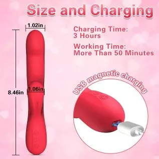 Rabbit G Spot Vibrators Sex Toys for Woman with 10 Vibration Modes Triple Stimulator Waterproof Rechargeable Powerful Dual Motor Rabbit G Spot Vibrators Sex Toys for Woman with 10 Vibration Modes Triple Stimulator Waterproof Rechargeable Powerful Dual Motor