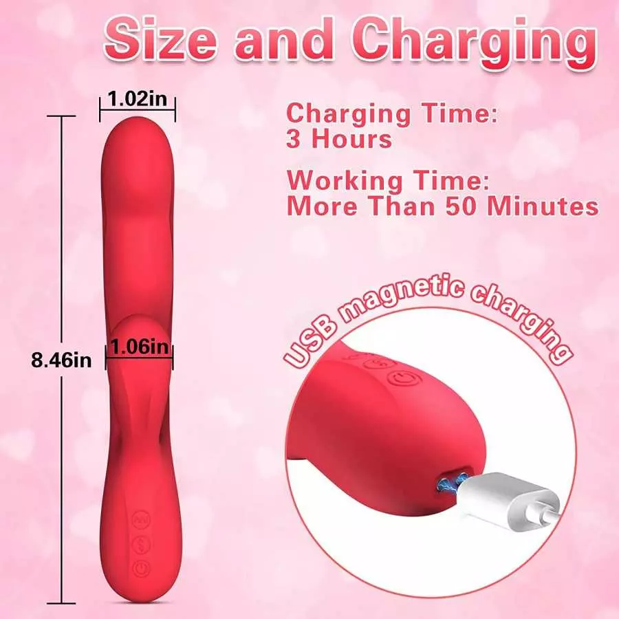 Rabbit G Spot Vibrators Sex Toys for Woman with 10 Vibration Modes Triple Stimulator Waterproof Rechargeable Powerful Dual Motor