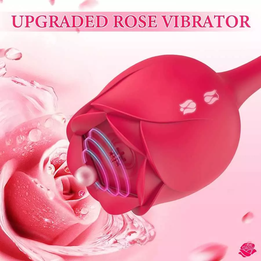 Adult Sex Toys Women Sex Vibrator- Adult Vibrator Rose Sex Toy for Woman,G spot Clitoral Nipple Stimulator with 9 Tapping,Vibrat