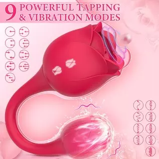 Adult Sex Toys Women Sex Vibrator- Adult Vibrator Rose Sex Toy for Woman,G spot Clitoral Nipple Stimulator with 9 Tapping,Vibrat Adult Sex Toys Women Sex Vibrator- Adult Vibrator Rose Sex Toy for Woman,G spot Clitoral Nipple Stimulator with 9 Tapping,Vibrat
