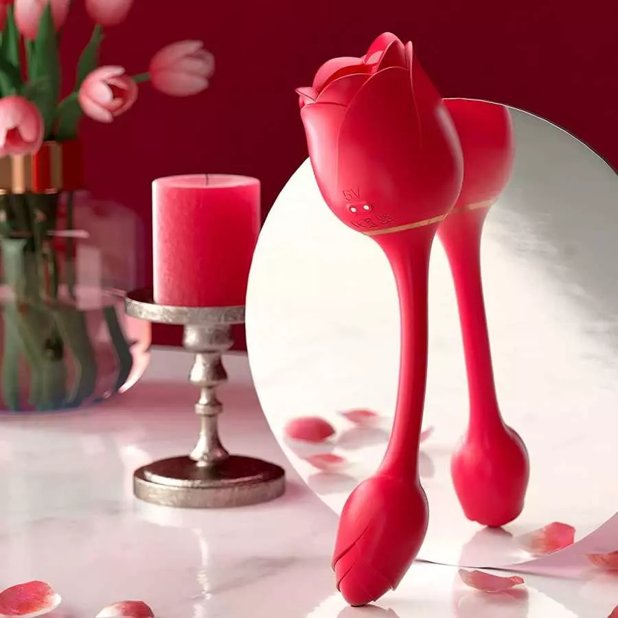 Adult Sex Toys Women Sex Vibrator- Adult Vibrator Rose Sex Toy for Woman,G spot Clitoral Nipple Stimulator with 9 Tapping,Vibrat