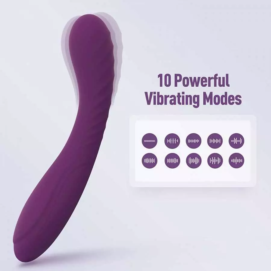 Tracy's Dog Powerful G Spot Vibrator for Deep Penetration, Adult Sex Toys for Women and Couples, Full Silicone Soft Vibrating Di