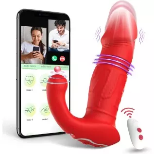 Thrusting G Spot Vibrator, App＆Remote Control Vibrator Wearable Panty Vibrator for Women, Clitoral Vibrators with 3 Thrusting & 