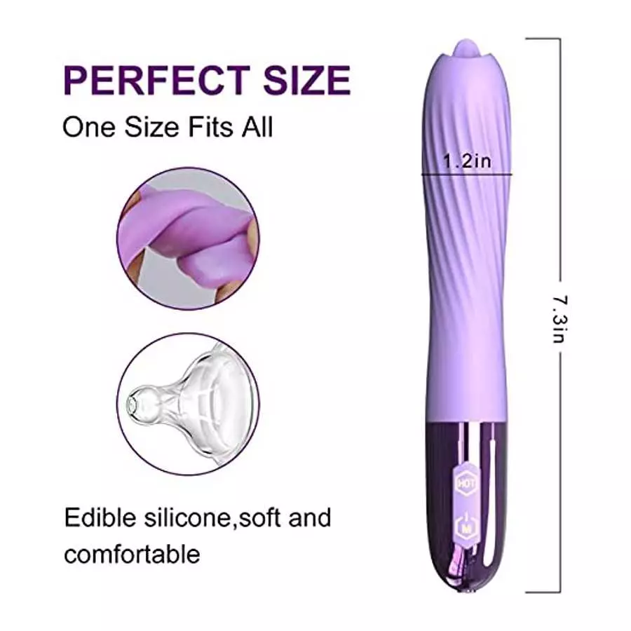 G Spot Vibrator for Women Clitoral Stimulation,Bullet Vibrator Rose Toys with 10 Vibration Pattern Licking Vibrating Tongue,Dild