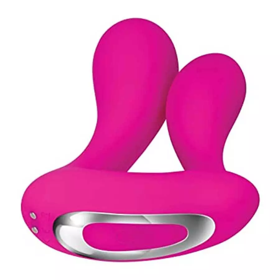 Adam & Eve - Rechargeable Dual Entry - 9 Powerful Vibrating Speeds & Functions - Hands Free with Remote Control - Silicone Vibra