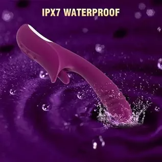 Thrusting G-Spot Clitoral Vibrator for Women - MOMONII Dual & Heating Function Dildo with 10 Thrusting +10 Tongue Licking Modes Thrusting G-Spot Clitoral Vibrator for Women - MOMONII Dual & Heating Function Dildo with 10 Thrusting +10 Tongue Licking Modes