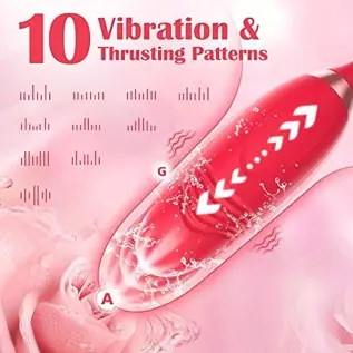 Rose Sex Stimulator for Women, Amorspice Toys for Her Adult Pleasure with 10 Mind-Blowing Tapping, Thrusting & Vibrating Modes, Rose Sex Stimulator for Women, Amorspice Toys for Her Adult Pleasure with 10 Mind-Blowing Tapping, Thrusting & Vibrating Modes,