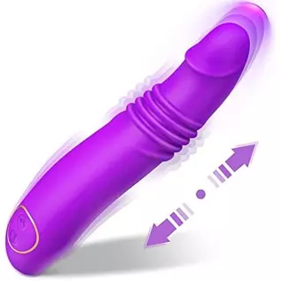 G Spot Vibrator for Women,Thrusting Vibrator with 3 Thrusts Modes & 8 Vibrations Realistic Dildo Vibrating for Vagina and Anal S