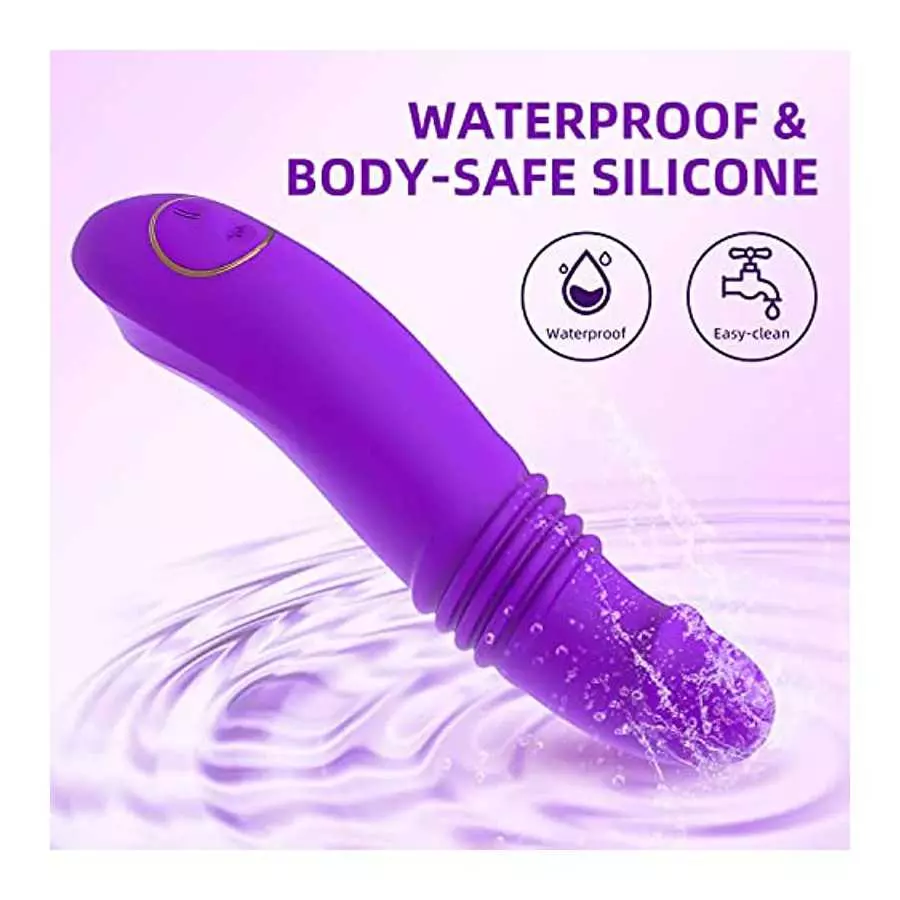 G Spot Vibrator for Women,Thrusting Vibrator with 3 Thrusts Modes & 8 Vibrations Realistic Dildo Vibrating for Vagina and Anal S