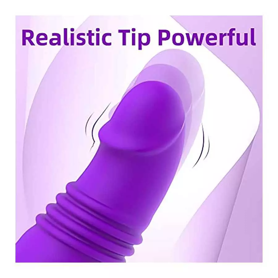 G Spot Vibrator for Women,Thrusting Vibrator with 3 Thrusts Modes & 8 Vibrations Realistic Dildo Vibrating for Vagina and Anal S