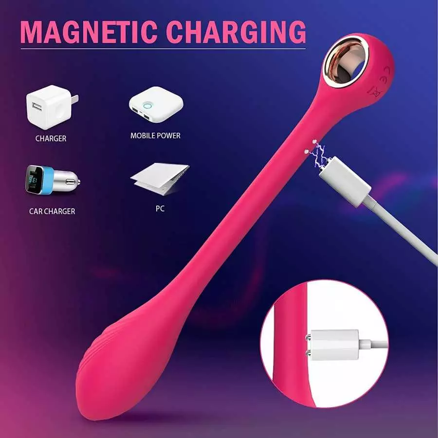 G Spot Vibrator for Vagina Stimulation with 7 Vibrations, Rechargeable Bendable Finger Shaped Dildo Vibrator for Women Quick Org