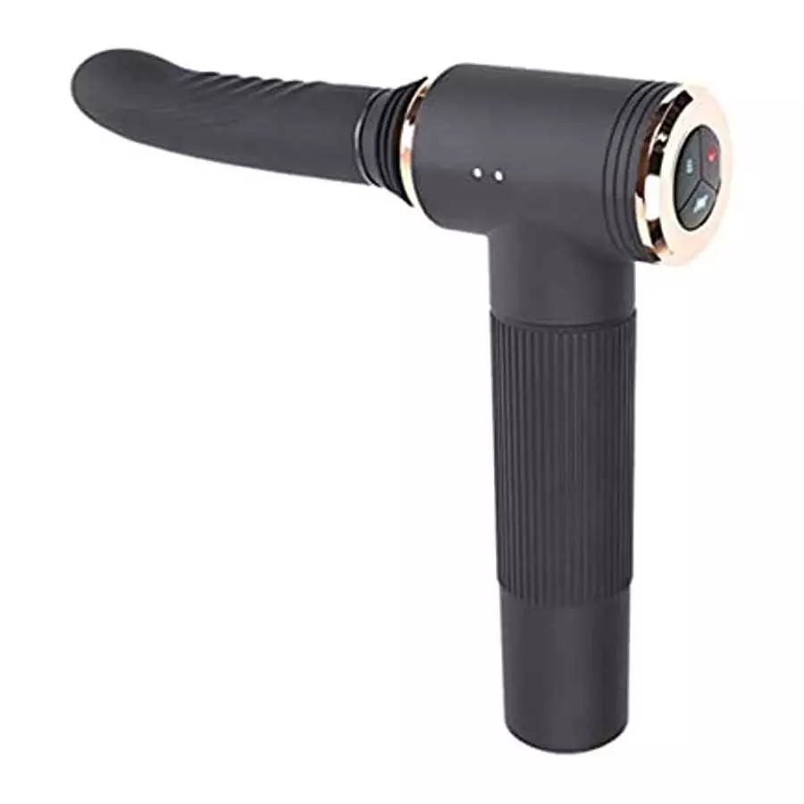 Too Hot to Handle Rechargeable Silicone Thrusting Vibrator with Suction Cup - Black