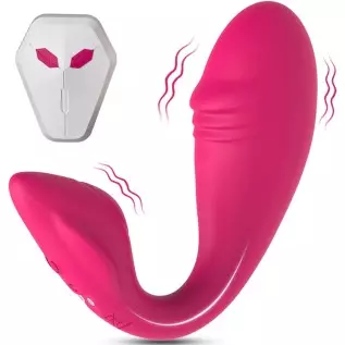 Sex Toys Wearable Clitoral and G Spot Vibrator for Clit G Spot Dual Stimulation, Flaffy 26ft Remote Control Adult Sex Toys with 