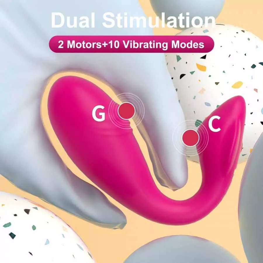 Sex Toys Wearable Clitoral and G Spot Vibrator for Clit G Spot Dual Stimulation, Flaffy 26ft Remote Control Adult Sex Toys with 