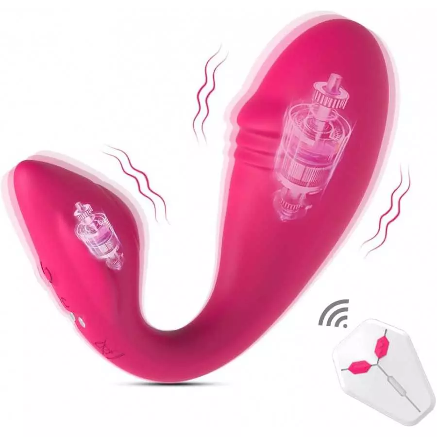 Sex Toys Wearable Clitoral and G Spot Vibrator for Clit G Spot Dual Stimulation, Flaffy 26ft Remote Control Adult Sex Toys with 