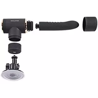 Too Hot to Handle Rechargeable Silicone Thrusting Vibrator with Suction Cup - Black