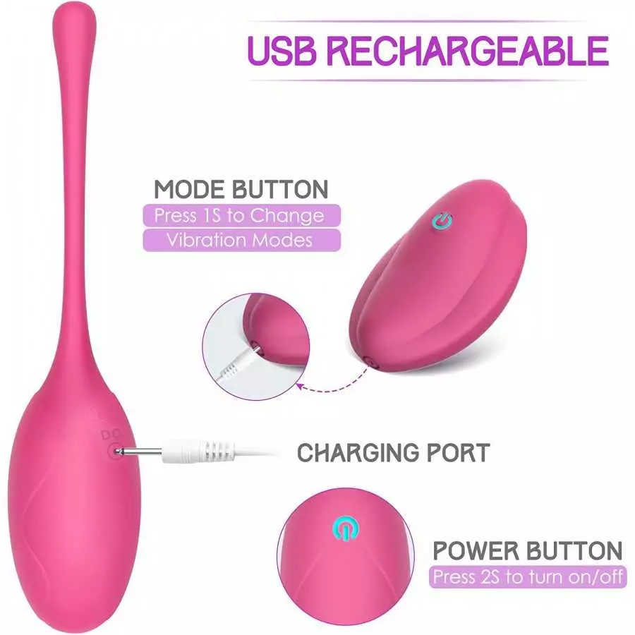 Bullet Vibrator with Remote Control for G-Spot Stimulation AL'OFA Wireless Vibrating Eggs, Wearable Love Balls Love Egg with 10 