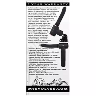 Too Hot to Handle Rechargeable Silicone Thrusting Vibrator with Suction Cup - Black