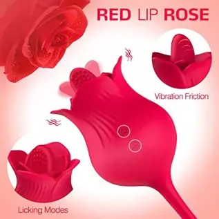 Rose Toy Vibrator for Women, STIRLOVE Tongue Licking and G Spot Bullet Thrusting Vibrator with 10 Modes, Clitoral Stimulator Mas Rose Toy Vibrator for Women, STIRLOVE Tongue Licking and G Spot Bullet Thrusting Vibrator with 10 Modes, Clitoral Stimulator Mas