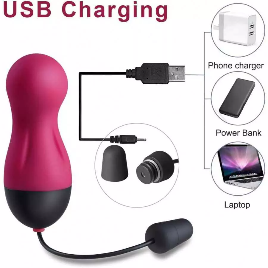 G Spot Clitoral Vibrator - SEXY SLAVE Waterproof 10X Rechargeable Remote Bullet Vibrator - Vibrating Egg for Women, Rose and Bla