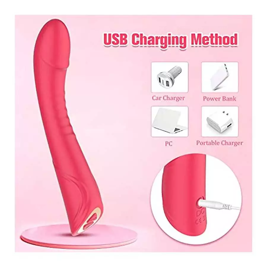 Realistic G-spot Dildo Vibrator for Women, Vaginal Anal Clitoris Stimulator for Solo Masturbation or Couple Lover Sex Things, Si