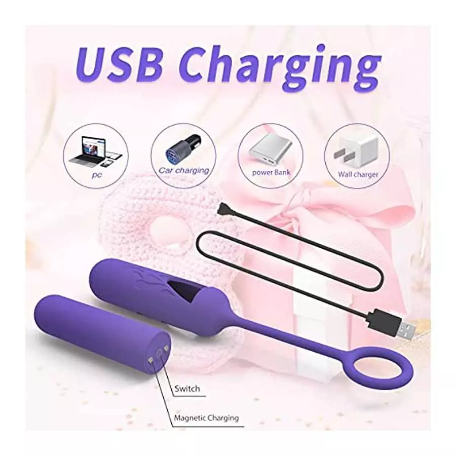 Detachable Mini Egg Bullet Vibrator with Remote Control Adult Sex Toys for Women, 10 Modes Rechargeable Vibrating Egg Nipple Ana