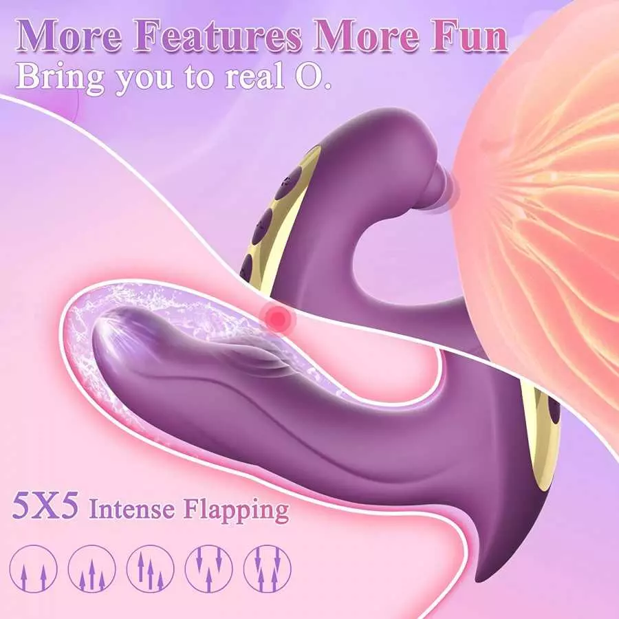 Womens Sex Toys Dildo Vibrator - 3in 1 Adult Toys Thrusting G Spot Vibrator with 5x5x10 Pulsating & Vibrating Wand for Clitoral 