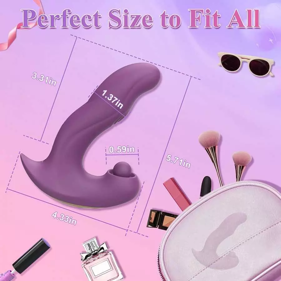 Womens Sex Toys Dildo Vibrator - 3in 1 Adult Toys Thrusting G Spot Vibrator with 5x5x10 Pulsating & Vibrating Wand for Clitoral 