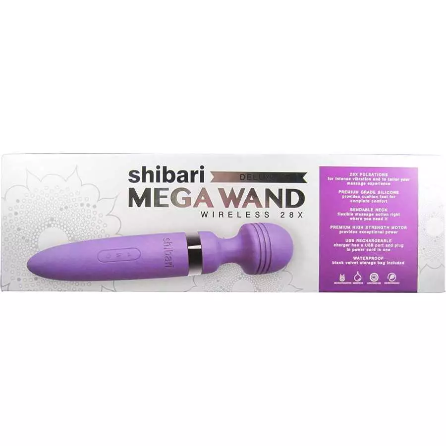 Shibari Deluxe Mega Wireless Waterproof Wand, 28 speeds, Pink